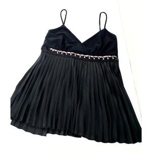 Team Designs V-Neck Spaghetti Strap Camisole with Sequins - Large